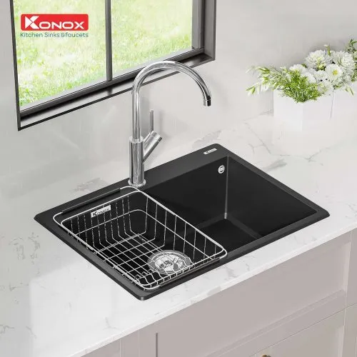 chậu rửa bát Konox Ruvita 680 Black 